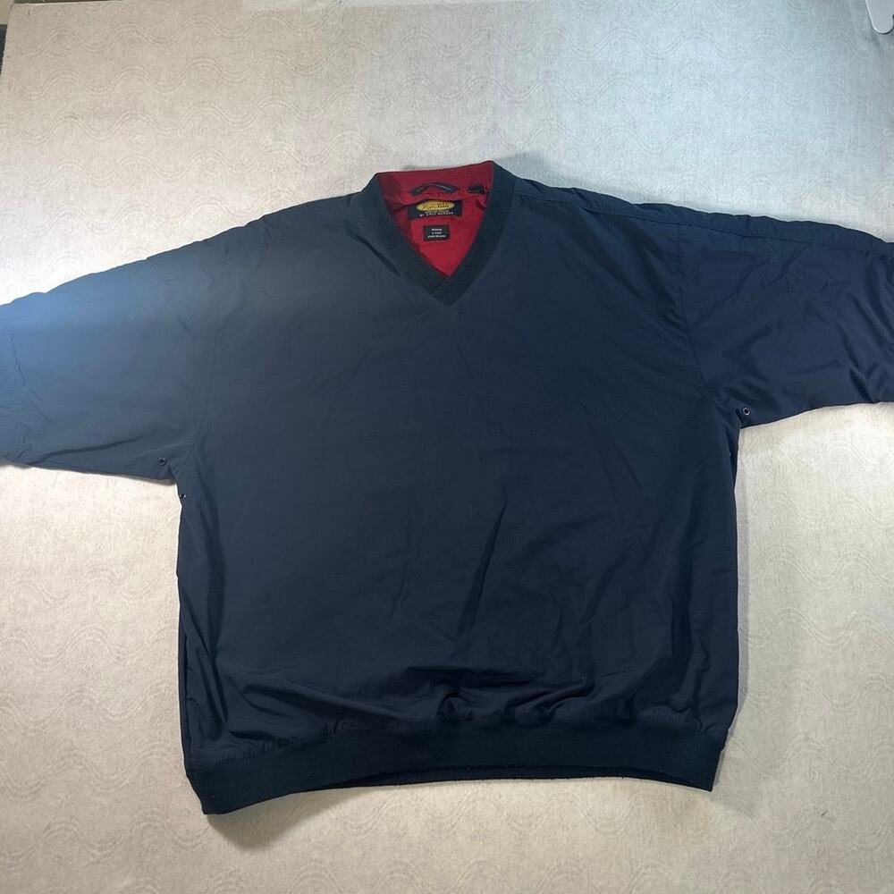 Greg Norman Collection vintage Play Dry V-neck pullover golf windshirt. Mens XL